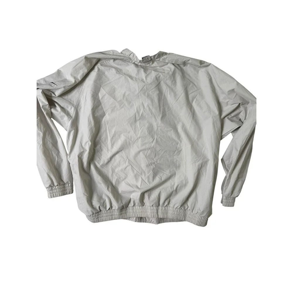 Vintage Nike Jacket Men's Size 2XL Beige Wind Shirt Long Sleeve Windbreaker Y2k